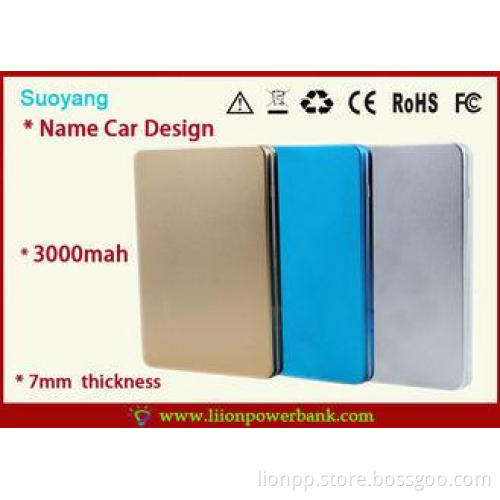 Compact 3000mah Mobile Blue External Power Pack For nokia /